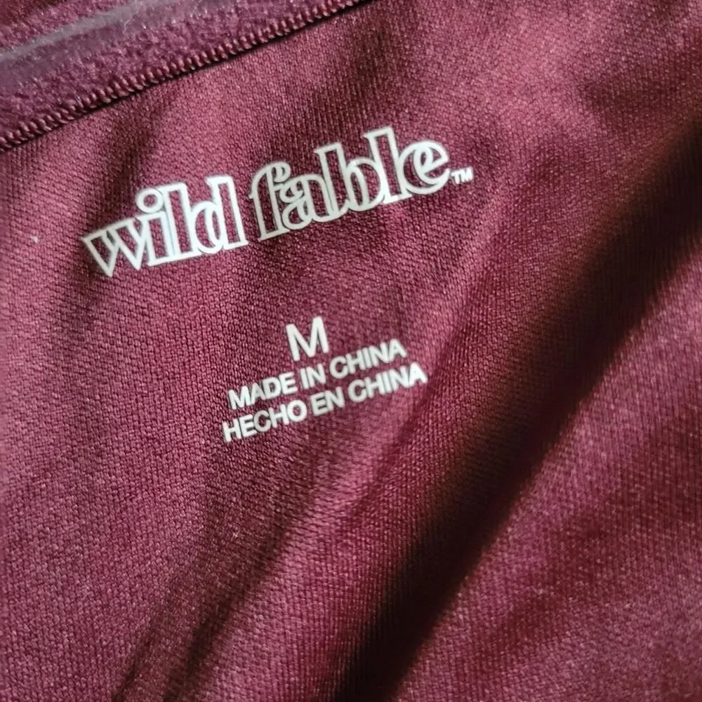 NWOT Wild-fable Women's Burgundy and Red Dress Size M